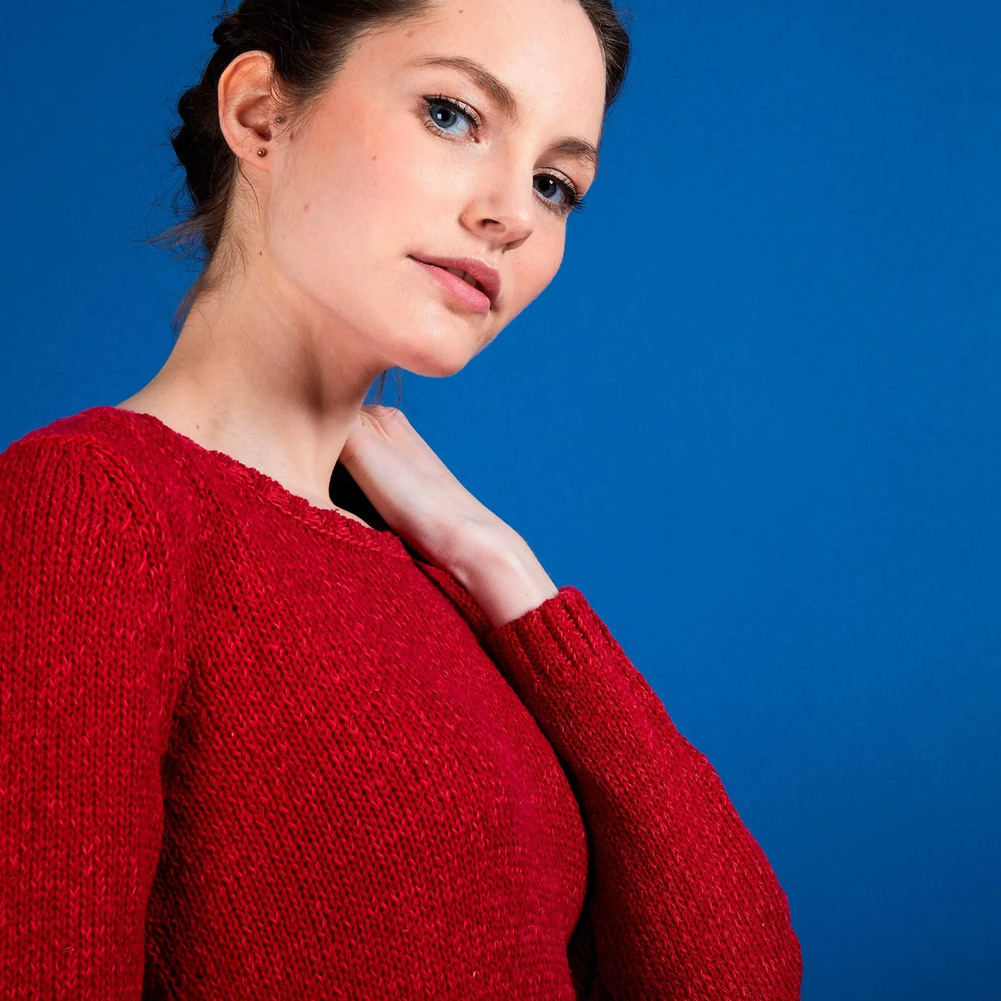 Maison Montagut Pull Col Rond En Soie Coton Et Laine - Benji>Femme Pulls