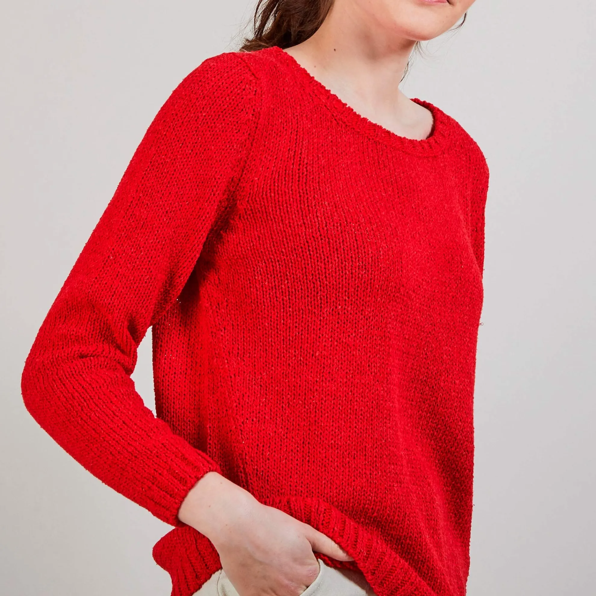 Maison Montagut Pull Col Rond En Soie Coton Et Laine - Benji>Femme Pulls