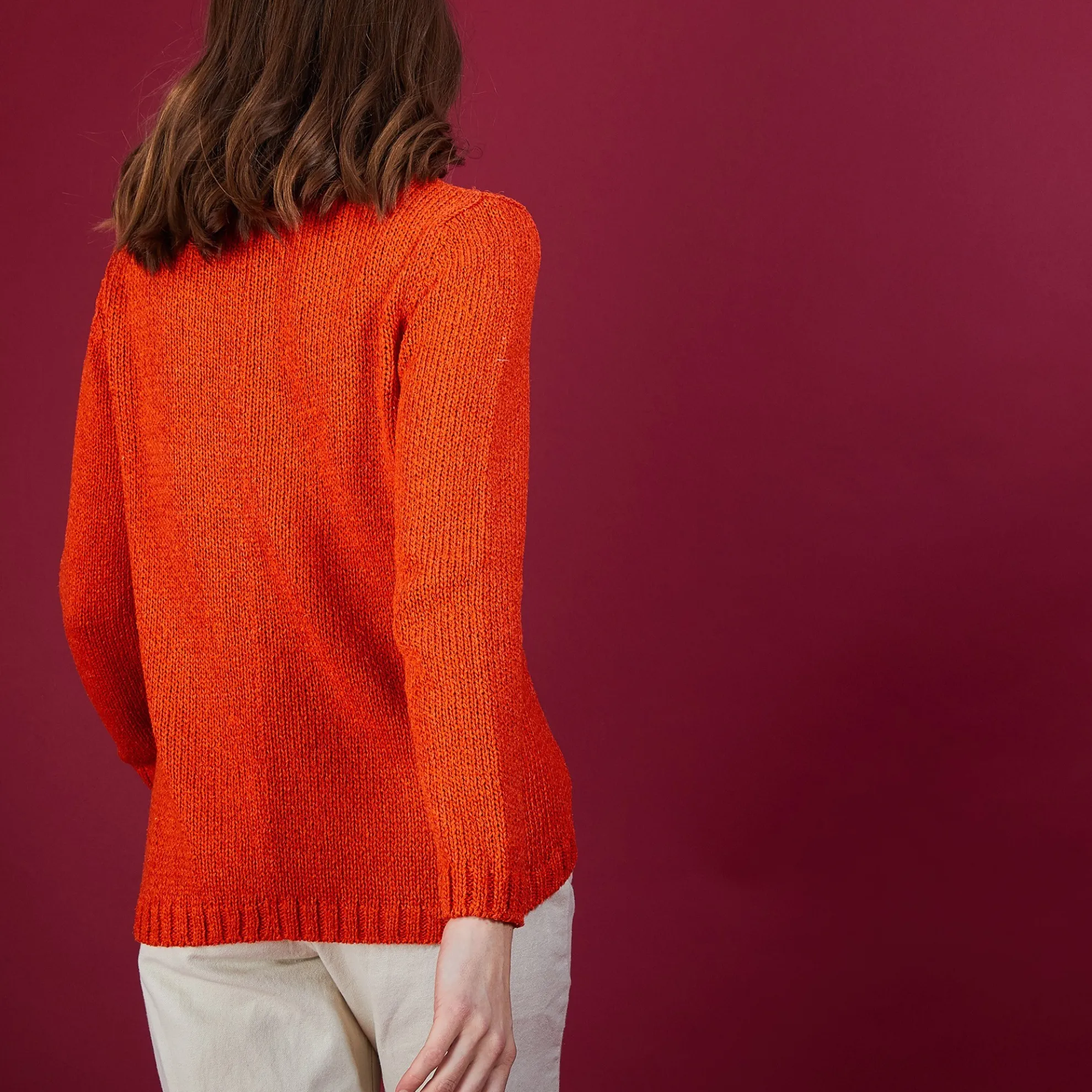 Maison Montagut Pull Col Rond En Soie Coton Et Laine - Benji>Femme Pulls