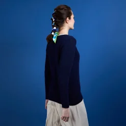 Maison Montagut Pull Col Rond En Soie Coton Et Laine - Benji><noscript><img width=