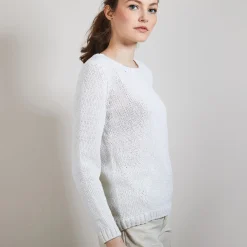 Maison Montagut Pull Col Rond En Soie Coton Et Laine - Benji><noscript><img width=