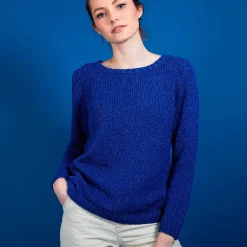 Maison Montagut Pull Col Rond En Soie Coton Et Laine - Benji><noscript><img width=