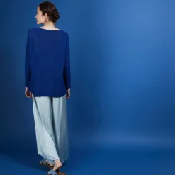 Maison Montagut Pull Col Rond En Viscose Crepe - Babouche><noscript><img width=