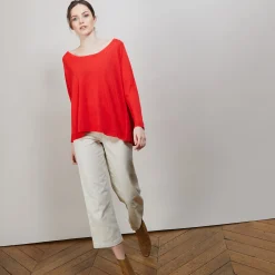 Maison Montagut Pull Col Rond En Viscose Crepe - Babouche><noscript><img width=