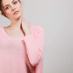 Maison Montagut Pull Col Rond En Viscose Crepe - Babouche><noscript><img width=