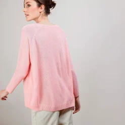 Maison Montagut Pull Col Rond En Viscose Crepe - Babouche><noscript><img width=