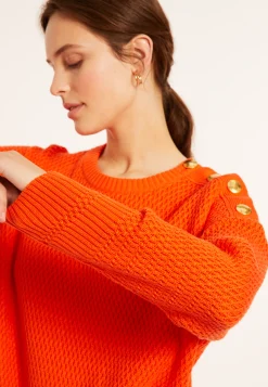 Maison Montagut Pull Col Rond Epaule Boutonnee En Coton Bio - Meryl><noscript><img width=