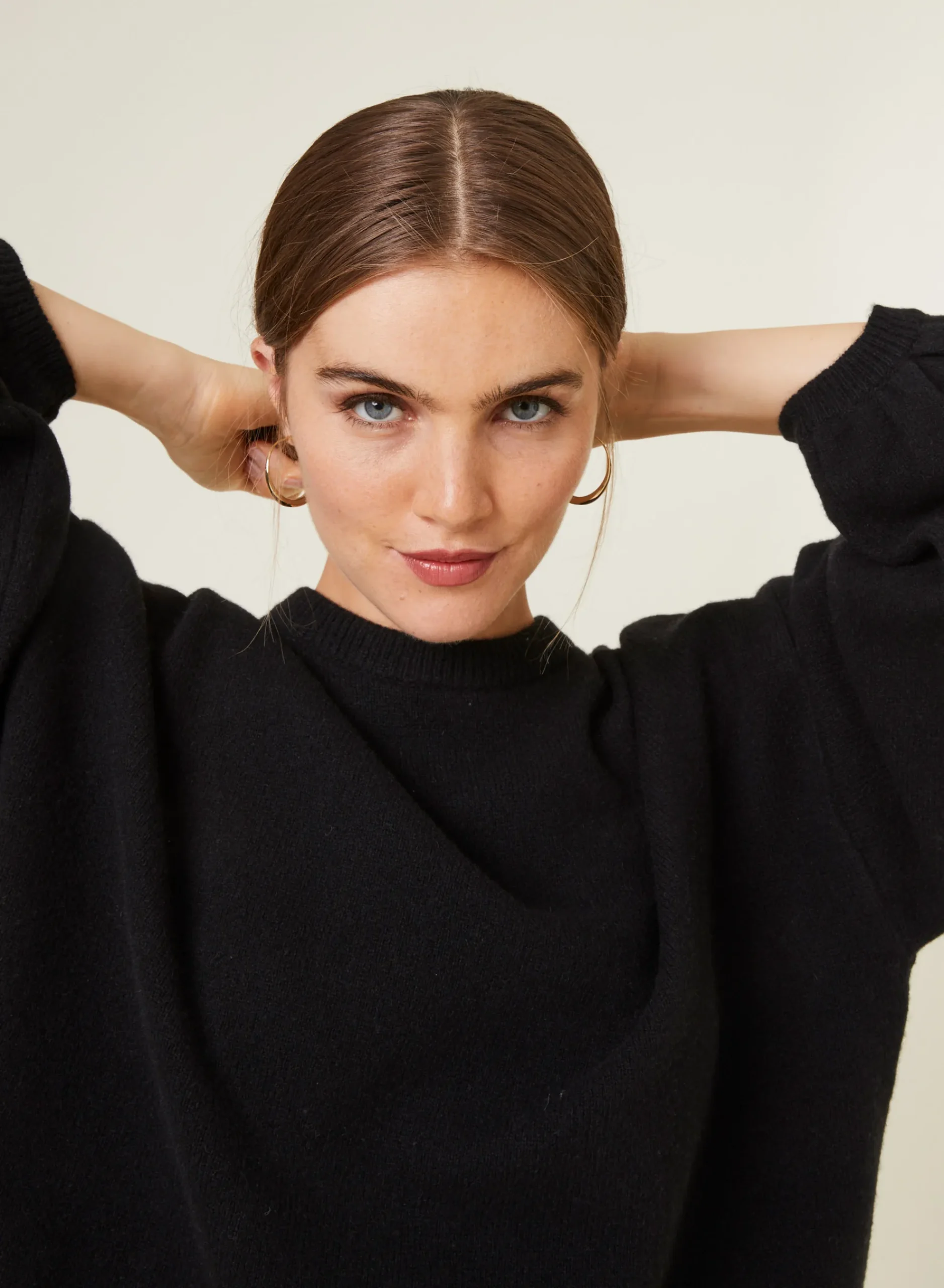 Maison Montagut Pull Col Rond Manches Ballon En Cachemire Melange - Lamara>Femme Pulls