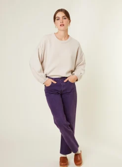 Maison Montagut Pull Col Rond Manches Ballon En Cachemire Melange - Lamara><noscript><img width=