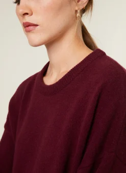 Maison Montagut Pull Col Rond Manches Ballon En Cachemire Melange - Lamara><noscript><img width=