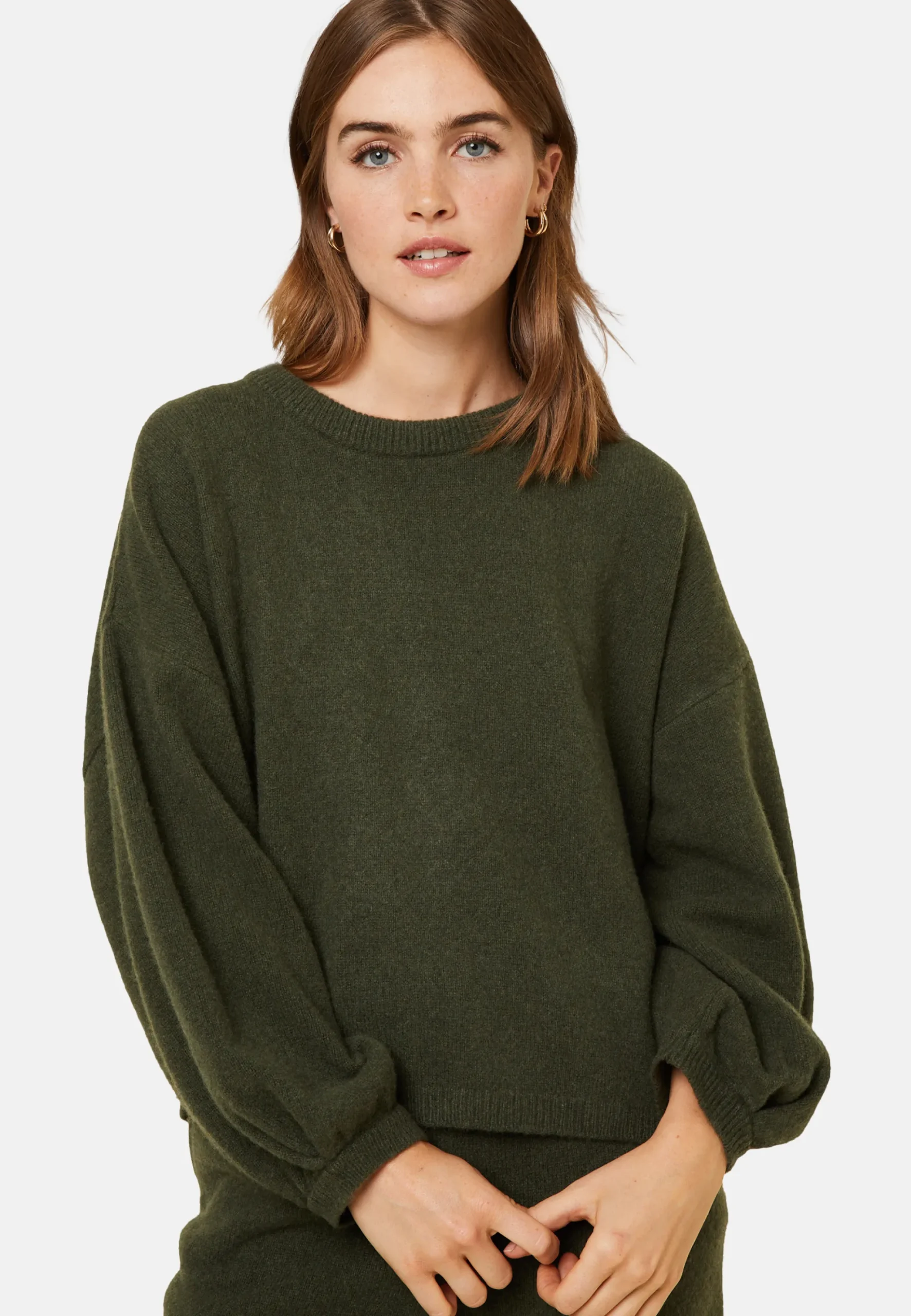 Maison Montagut Pull Col Rond Manches Ballon En Cachemire Melange - Lamara>Femme Pulls