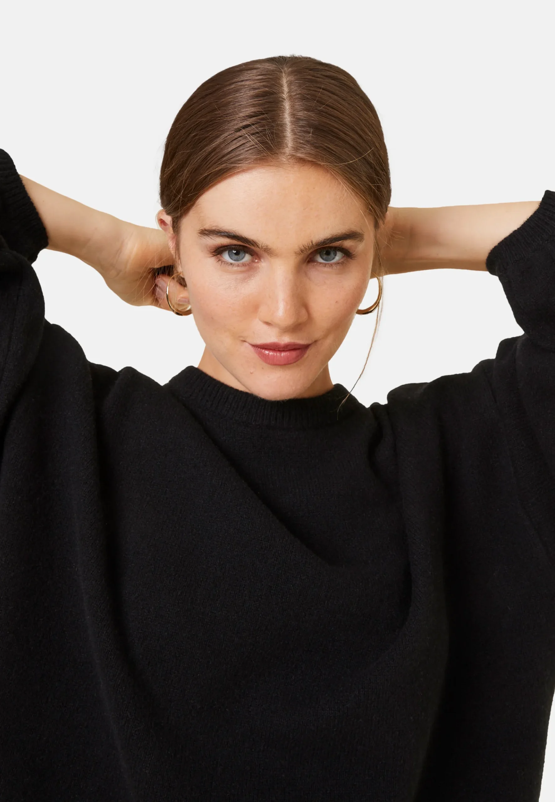 Maison Montagut Pull Col Rond Manches Ballon En Cachemire Melange - Lamara>Femme Pulls