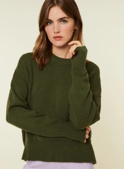 Maison Montagut Pull Col Rond Manches Mitaines En Laine Et Cachemire - Gemma><noscript><img width=