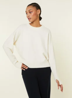 Maison Montagut Pull Col Rond Manches Mitaines En Laine Et Cachemire - Gemma><noscript><img width=