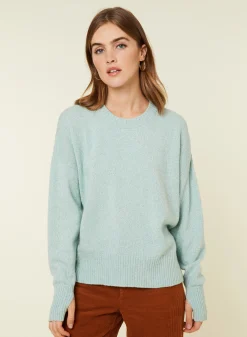 Maison Montagut Pull Col Rond Manches Mitaines En Laine Et Cachemire - Gemma><noscript><img width=