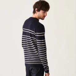 Maison Montagut Pull Col Rond Raye En Cachemire - Auguste><noscript><img width=