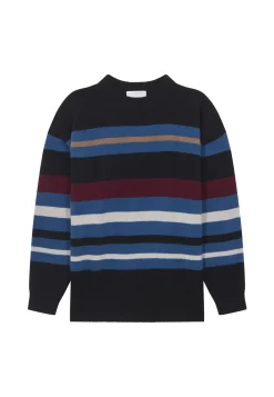 Maison Montagut Pull Col Rond Raye En Cachemire Melange - Fael><noscript><img width=