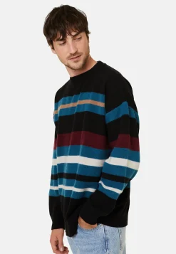 Maison Montagut Pull Col Rond Raye En Cachemire Melange - Fael><noscript><img width=