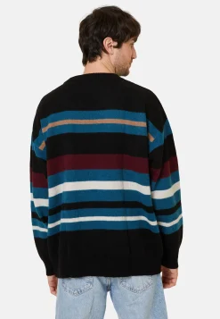 Maison Montagut Pull Col Rond Raye En Cachemire Melange - Fael><noscript><img width=