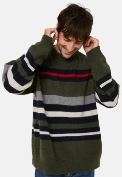 Maison Montagut Pull Col Rond Raye En Cachemire Melange - Fael><noscript><img width=