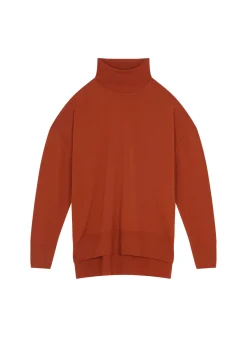 Maison Montagut Pull Col Roule A Fentes En Laine Merinos - Amy>Femme Pulls