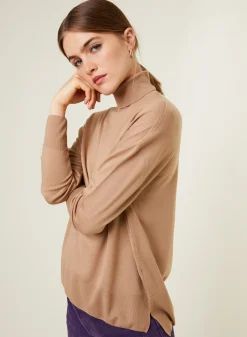 Maison Montagut Pull Col Roule A Fentes En Laine Merinos - Amy><noscript><img width=