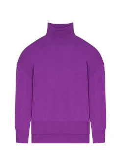 Maison Montagut Pull Col Roule A Fentes En Laine Merinos - Amy><noscript><img width=