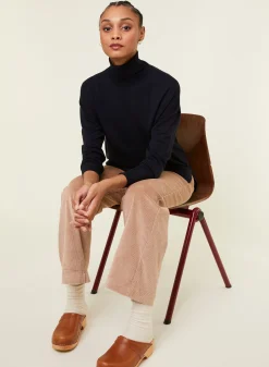 Maison Montagut Pull Col Roule A Fentes En Laine Merinos - Amy><noscript><img width=