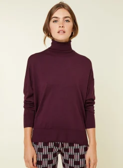 Maison Montagut Pull Col Roule A Fentes En Laine Merinos - Amy><noscript><img width=