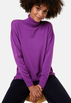 Maison Montagut Pull Col Roule A Fentes En Laine Merinos - Amy><noscript><img width=