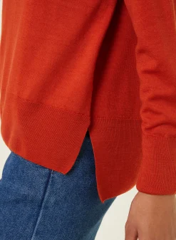 Maison Montagut Pull Col Roule A Fentes En Laine Merinos - Amy><noscript><img width=