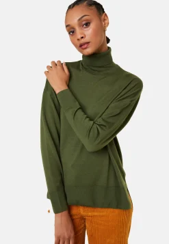 Maison Montagut Pull Col Roule A Fentes En Laine Merinos - Amy><noscript><img width=