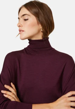 Maison Montagut Pull Col Roule A Fentes En Laine Merinos - Amy><noscript><img width=