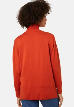 Maison Montagut Pull Col Roule A Fentes En Laine Merinos - Amy><noscript><img width=