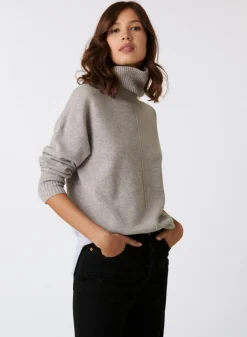 Maison Montagut Pull Col Roule A Fentes En Cachemire 4 Fils - Adena>Femme Pulls