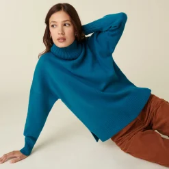 Maison Montagut Pull Col Roule A Fentes En Cachemire 4 Fils - Adena><noscript><img width=