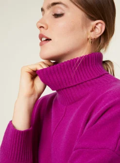 Maison Montagut Pull Col Roule A Fentes En Cachemire 4 Fils - Adena><noscript><img width=