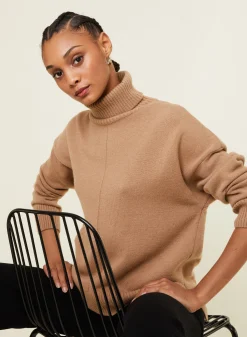 Maison Montagut Pull Col Roule A Fentes En Cachemire 4 Fils - Adena><noscript><img width=