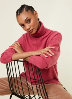 Maison Montagut Pull Col Roule A Fentes En Cachemire 4 Fils - Adena><noscript><img width=