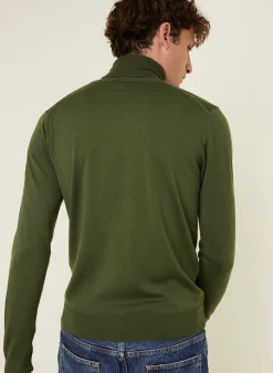 Maison Montagut Pull Col Roule Avec Logo En Laine Merinos - Enzo><noscript><img width=