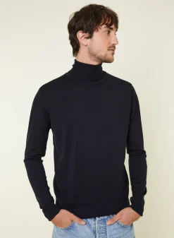 Maison Montagut Pull Col Roule Avec Logo En Laine Merinos - Enzo><noscript><img width=