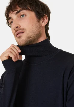 Maison Montagut Pull Col Roule Avec Logo En Laine Merinos - Enzo><noscript><img width=