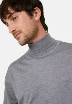 Maison Montagut Pull Col Roule Avec Logo En Laine Merinos - Enzo><noscript><img width=