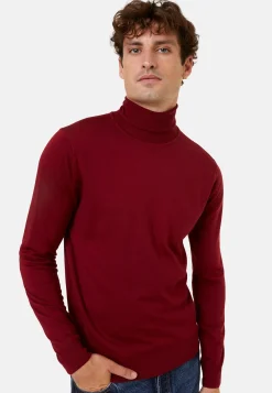 Maison Montagut Pull Col Roule Avec Logo En Laine Merinos - Enzo><noscript><img width=