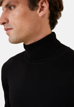 Maison Montagut Pull Col Roule Avec Logo En Laine Merinos - Enzo><noscript><img width=