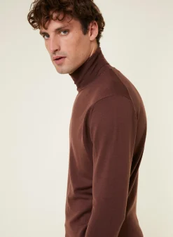 Maison Montagut Pull Col Roule Avec Logo En Laine Merinos - Enzo><noscript><img width=