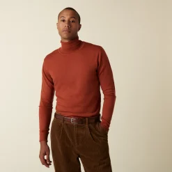 Maison Montagut Pull Col Roule Avec Logo En Laine Merinos - Enzo><noscript><img width=