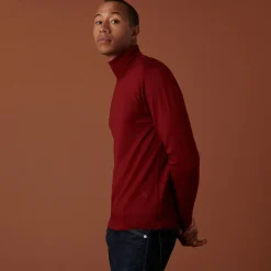 Maison Montagut Pull Col Roule Avec Logo En Laine Merinos - Enzo><noscript><img width=