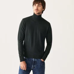 Maison Montagut Pull Col Roule Avec Logo En Laine Merinos - Enzo><noscript><img width=