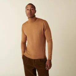 Maison Montagut Pull Col Roule Avec Logo En Laine Merinos - Enzo><noscript><img width=